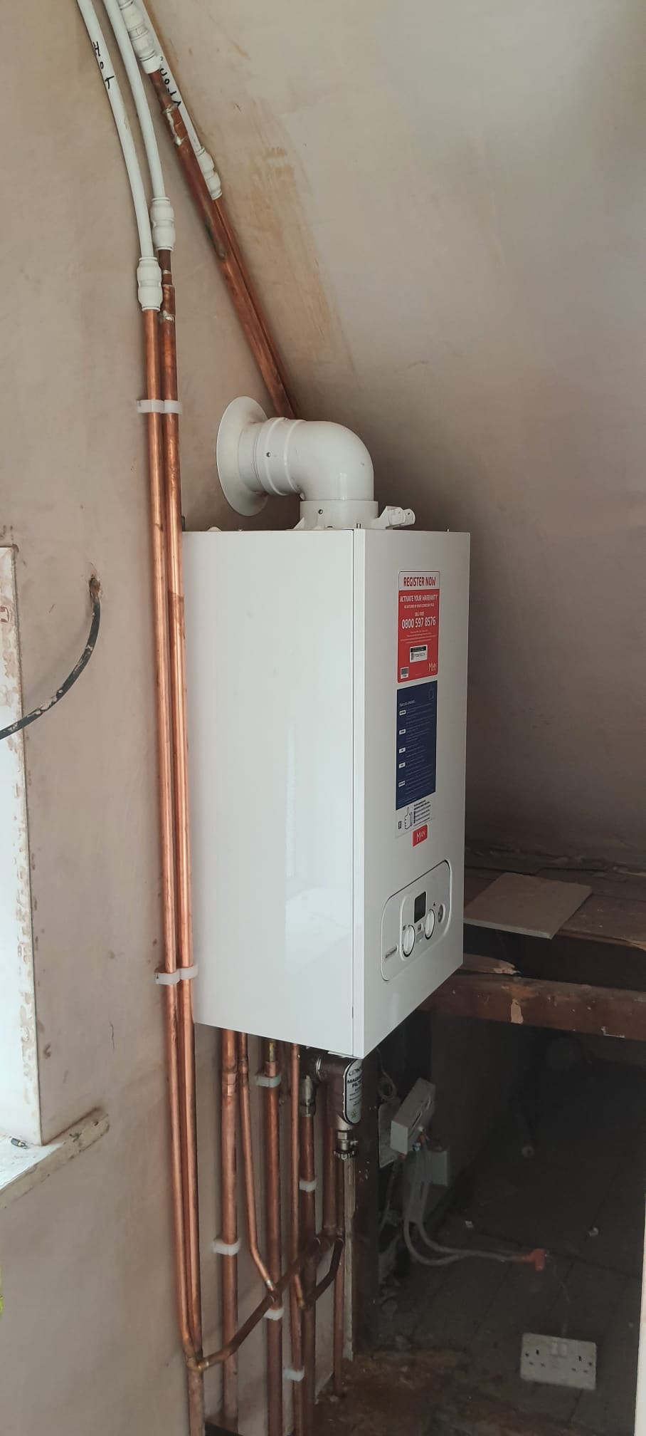 Boiler and new radiators fitted